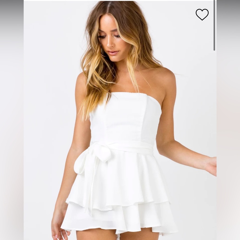 Princess Polly Rolla Romper White